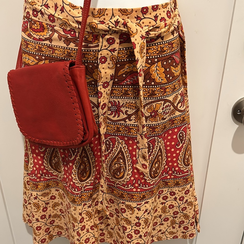 Authentic Made in India Wrap Around Hippie Skirt Mid Length - Picture 9 of 16